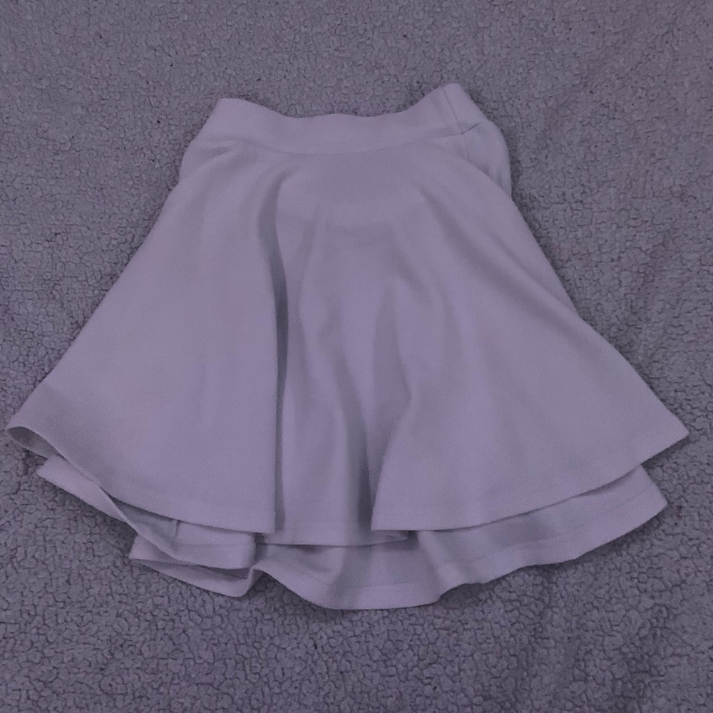 High Waisted Textured Flare Skirt